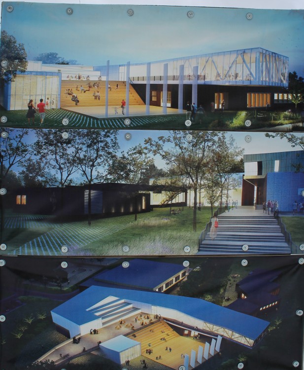 Плакаты с изображением макетов Инновационного культурного центра в Калуге