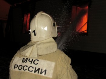 В Калужской области ночью сгорела баня