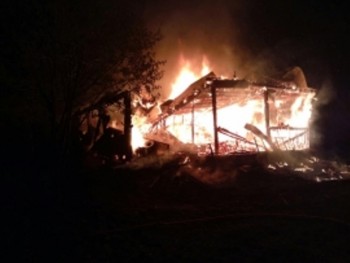 Пожар уничтожил дом в Калужской области