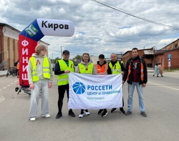Калужские энергетики филиала ПАО «Россети Центр и Приволжье» приняли участие во Всероссийской акции велопробега «Знамя Победы»