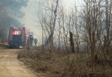Крупный природный пожар чуть не спалил деревню в Калуге