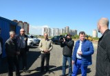 Градоначальник проверил ход строительства дороги в Шопино. Фото