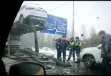 На Киевской трассе под Обнинском загорелся автовоз