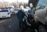 В Обнинске водитель легковушки пострадал в столкновении с грузовиком