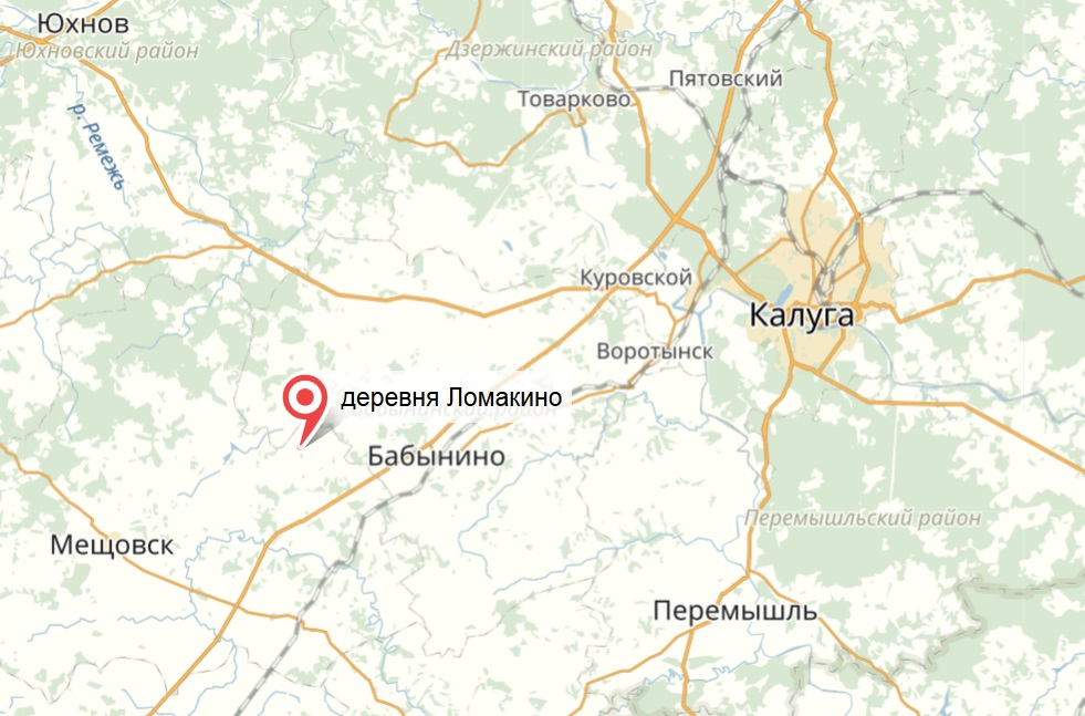 Город юхнов карта