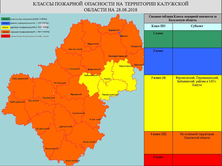 Карта пожарной опасности