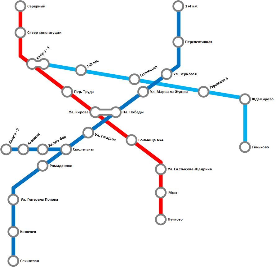 Схема метро калуга