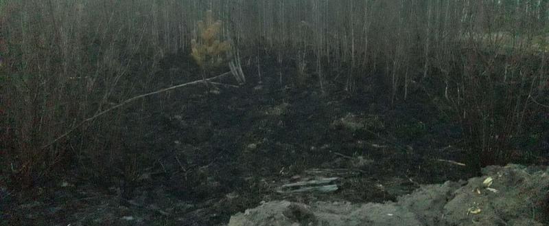 Место пожара, фото ГУ МЧС России по Калужской области