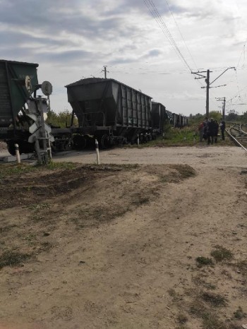 В Калужской области с рельсов сошло 3 грузовых вагона