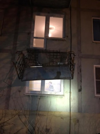 В Калужской области обрушился балкон жилого дома