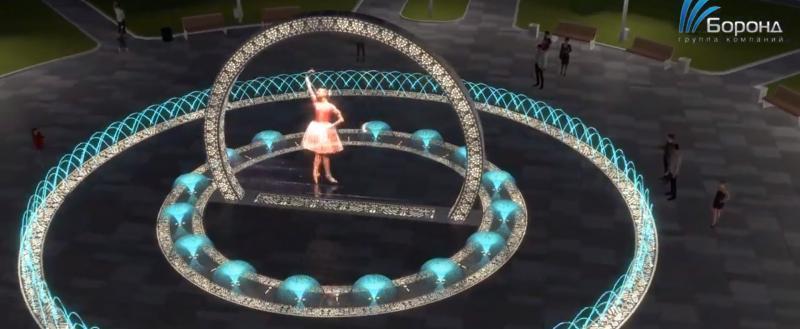 Скриншот из видеопрезентации проекта фонтана