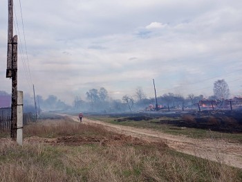 Более десятка домов сгорели в селе под Рязанью