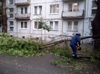 Городские службы Калуги устраняют последствия разгулявшейся стихии