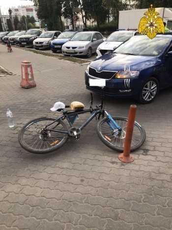 В Калуге на улице Глаголева сбили велосипедиста с ребёнком