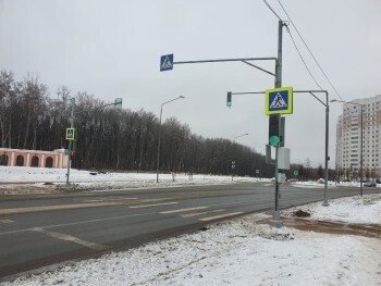 У Губернского парка в Калуге установили кнопочный светофор