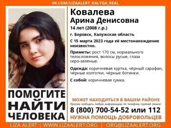 В Калужской области ищут 14-летнюю девочку
