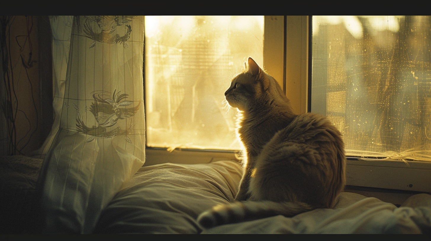 Наша кошка шантажирует нас, чтобы мы всё бросили и начали уделять ей ...