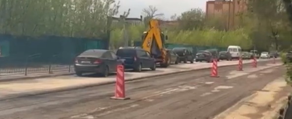 В Калуге начали ремонт дороги на улице Огарёва