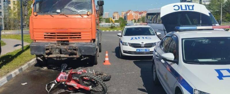 В Обнинске водитель питбайка столкнулся с 