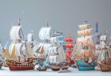 Внуку не понравилось клеить модельки кораблей, а я загорелся и собрал целую коллекцию