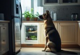 Пёс постоянно жмёт кнопку подачи льда на холодильнике, хоть бар с коктейлями открывай