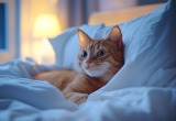 Кот портит постельное белье, но мне удалось свалить его косяки на маму