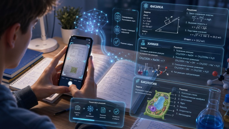 ГДЗ по фото по физике, химии и биологии: пошаговые решения от нейросети
