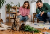 Кошка научилась мастерски сваливать свои проделки на наших детей