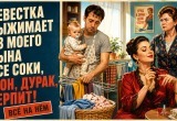 Невестка выжимает из моего сына все соки, а он, дурак, терпит!