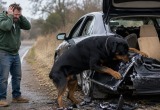 Я стоял на обочине и плакал, а огромный ротвейлер методично уничтожал мою машину