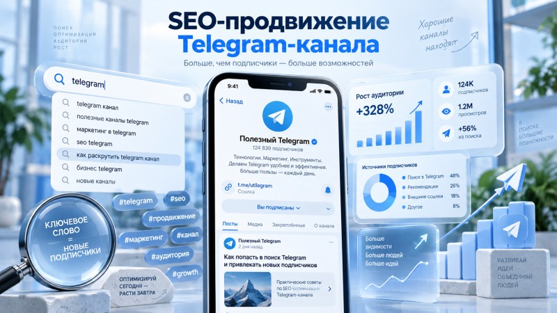 SEO продвижение Телеграм канала: как попасть в поиск Telegram и Яндекса