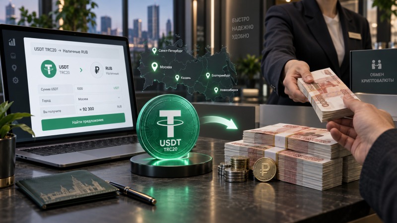 Обмен USDT TRC20 на наличные рубли: как выбрать курс и избежать ошибок
