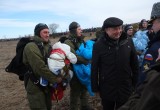 Авиашоу при участии "Русских витязей" в Калуге 14 марта. Фото, видео.