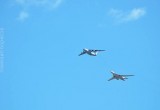 "Витязи" и "Стрижи" репетируют Парад Победы в небе над Калугой. Фотографии.