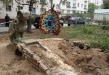 В Калуге сносят советские дворовые площадки