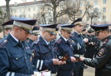 В центре Калуги прошел строевой смотр личного состава УМВД