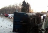 В лобовом столкновении грузовиков пострадали оба водителя 