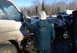 В Обнинске водитель легковушки пострадал в столкновении с грузовиком