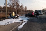 В результате ДТП в Обнинске сгорело такси