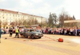 Обливание водой, танец лестниц и оркестр: пожарная охрана МЧС отпраздновала 370-летие (фото)