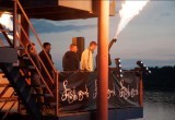 "Вертолётка Sunset": дискотека и фаер-шоу завершились фейерверкером над водой (видео)