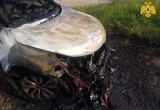 Восемь пожарных тушили загоревшийся автомобиль