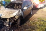 Восемь пожарных тушили загоревшийся автомобиль