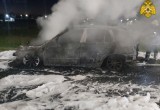 Под Калугой ночью сгорел автомобиль