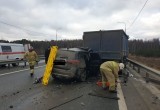 Водитель "Аутлендера" госпитализирован в реанимацию после ДТП с грузовиком