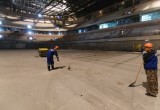 Масштабные работы развернуты внутри и снаружи новой ледовой арены в Новосибирске