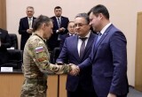 В Калуге на заседании Городской Думы участникам спецоперации вручили медали "За отвагу"