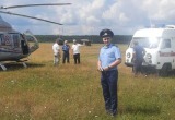 Упавшего из окна малыша доставили на вертолете в Калугу