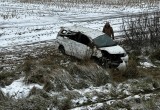 В Калужской области автомобиль "Тойота" улетел в кювет и перевернулся