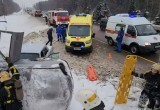 На калужской трассе прошла тренировка спасателей в условиях сложных ДТП